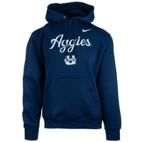 Nike aggies u-state script navy unisex hoodie sweatshirt